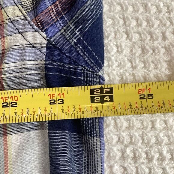 Mens Western Ely Cattleman Pearl‎ Snap Short Sleeved large plaid western - Picture 5 of 6